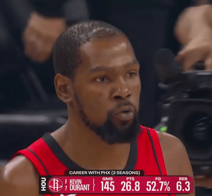 开云体育网址-杜兰特太阳生涯共出战145场,场均26.8分6.3板&命中率52.7%